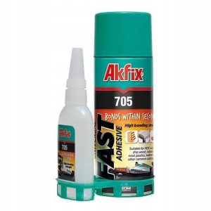 KLEJ AKFIX 705 UNIWERSALNY zestaw 125g kleju i aktywator 400ml
