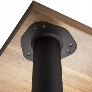 NOGA MEBLOWA CZARNA H-710mm FI60mm WYTRZYMAŁA DO STOŁU BLATU