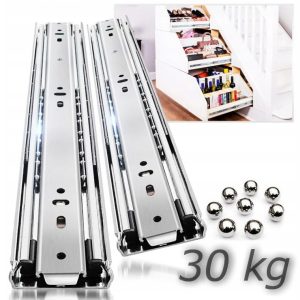 Prowadnica kulkowa H45, L=350 mm,prowadnica do szuflad o wadze do 30 kg